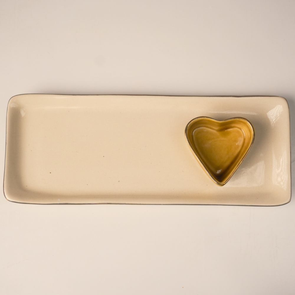 Rectangular Platter with Heart Dip - Image 3
