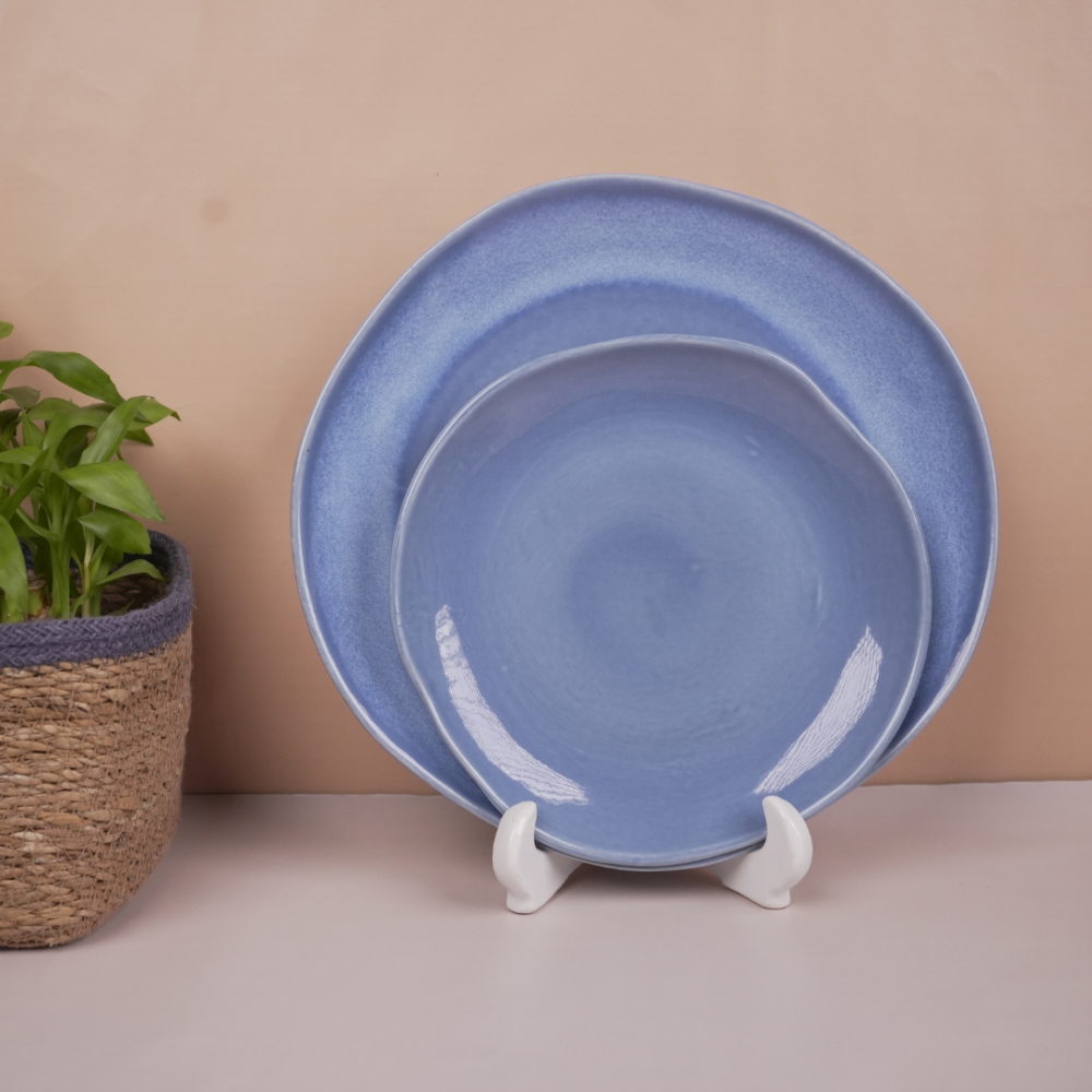 Blue Organic Dinner Set (Set Of 26 Pcs) - Image 2