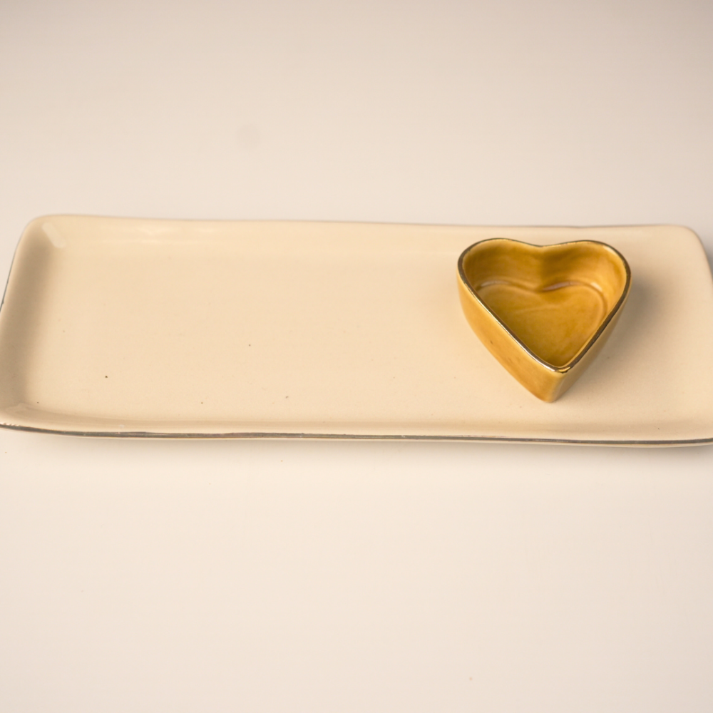 Rectangular Platter with Heart Dip - Image 2