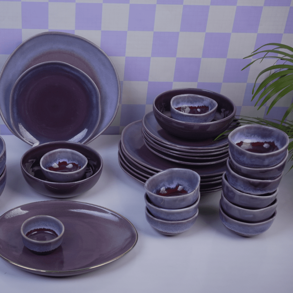 Wine Dinner Set (Set Of 30 Pcs)