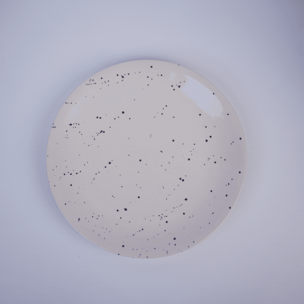 White Dinner Set with Black Sprinkles (Set Of 30) - Image 5
