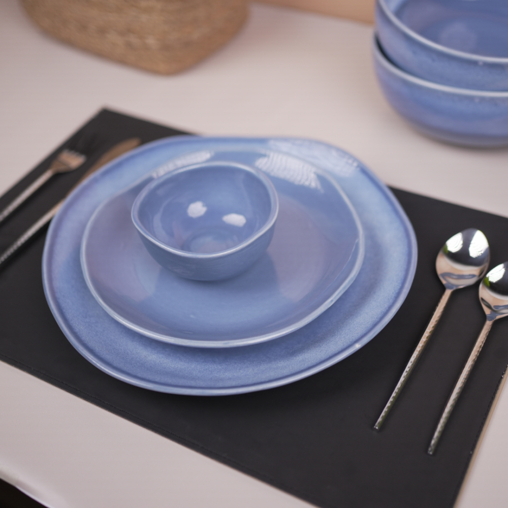 Blue Organic Dinner Set (Set Of 26 Pcs) - Image 3