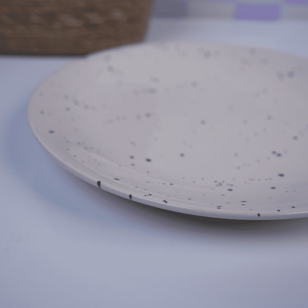 White Dinner Set with Black Sprinkles (Set Of 30) - Image 6