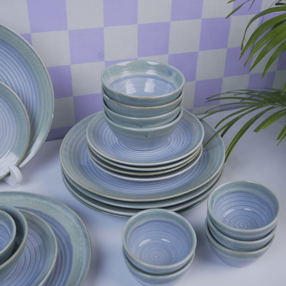 Sea Green Dinner Set (Set of 26 Pcs) - Image 4