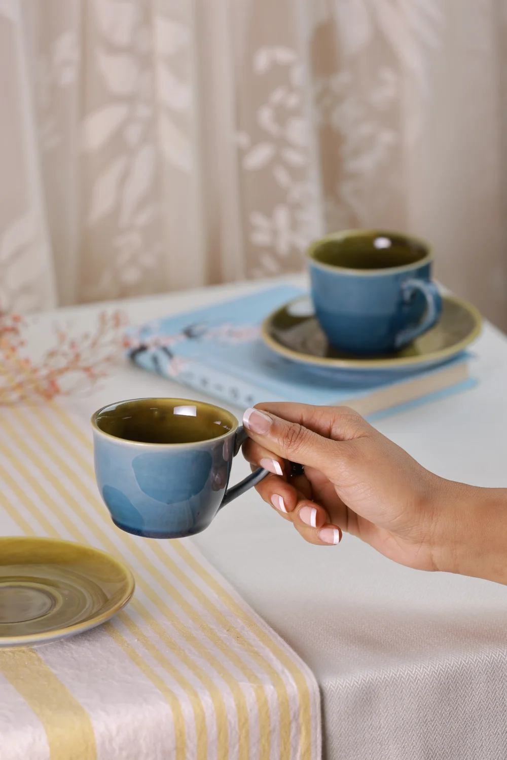 GLAZED CUP SAUCER SET - Image 6