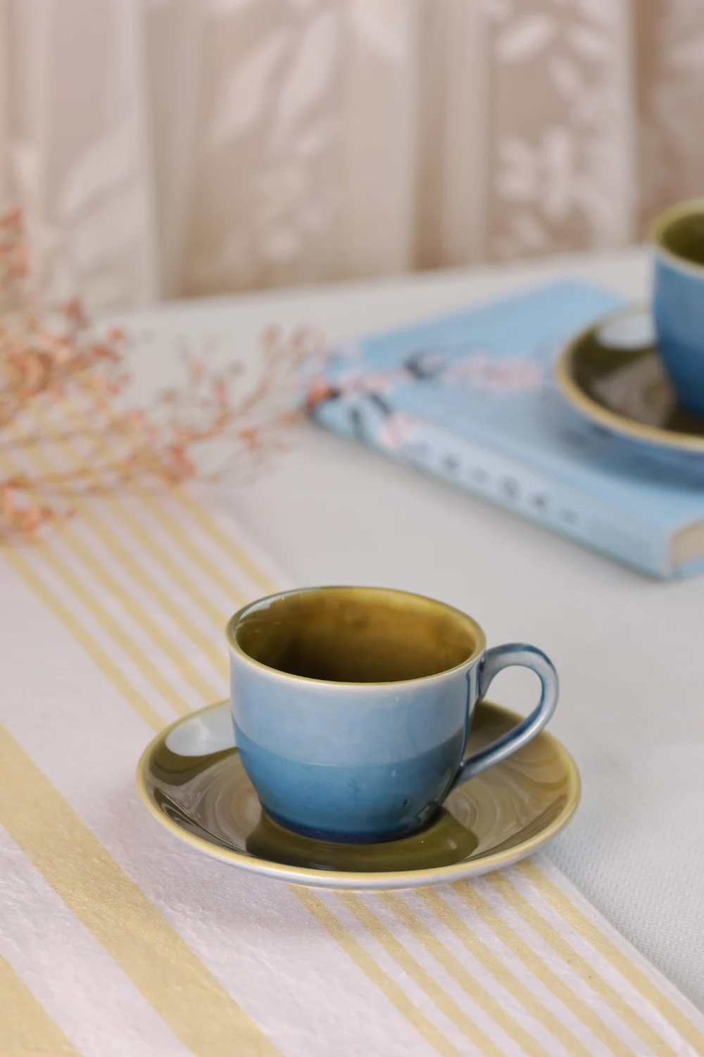 GLAZED CUP SAUCER SET