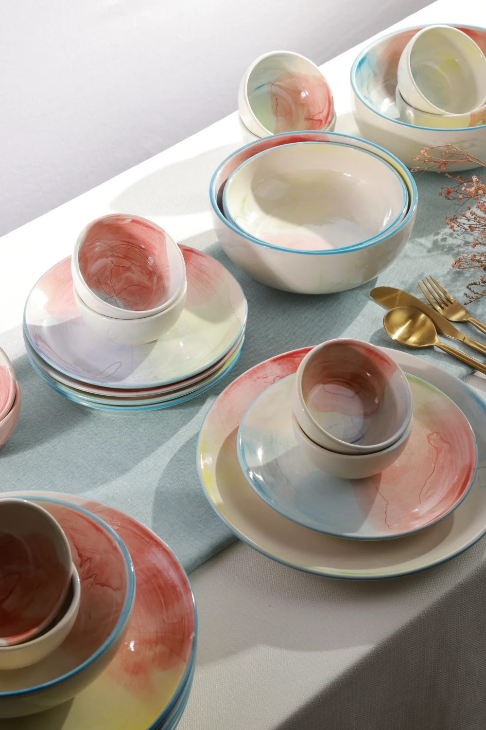 WATERCOLOUR DINNER SET - Image 6