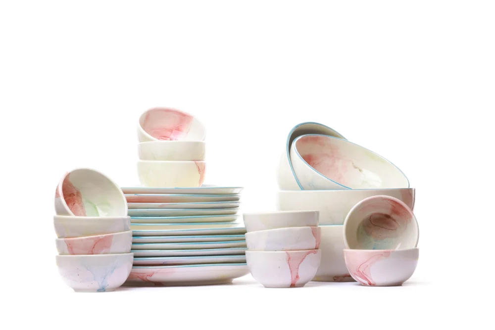 WATERCOLOUR DINNER SET - Image 2