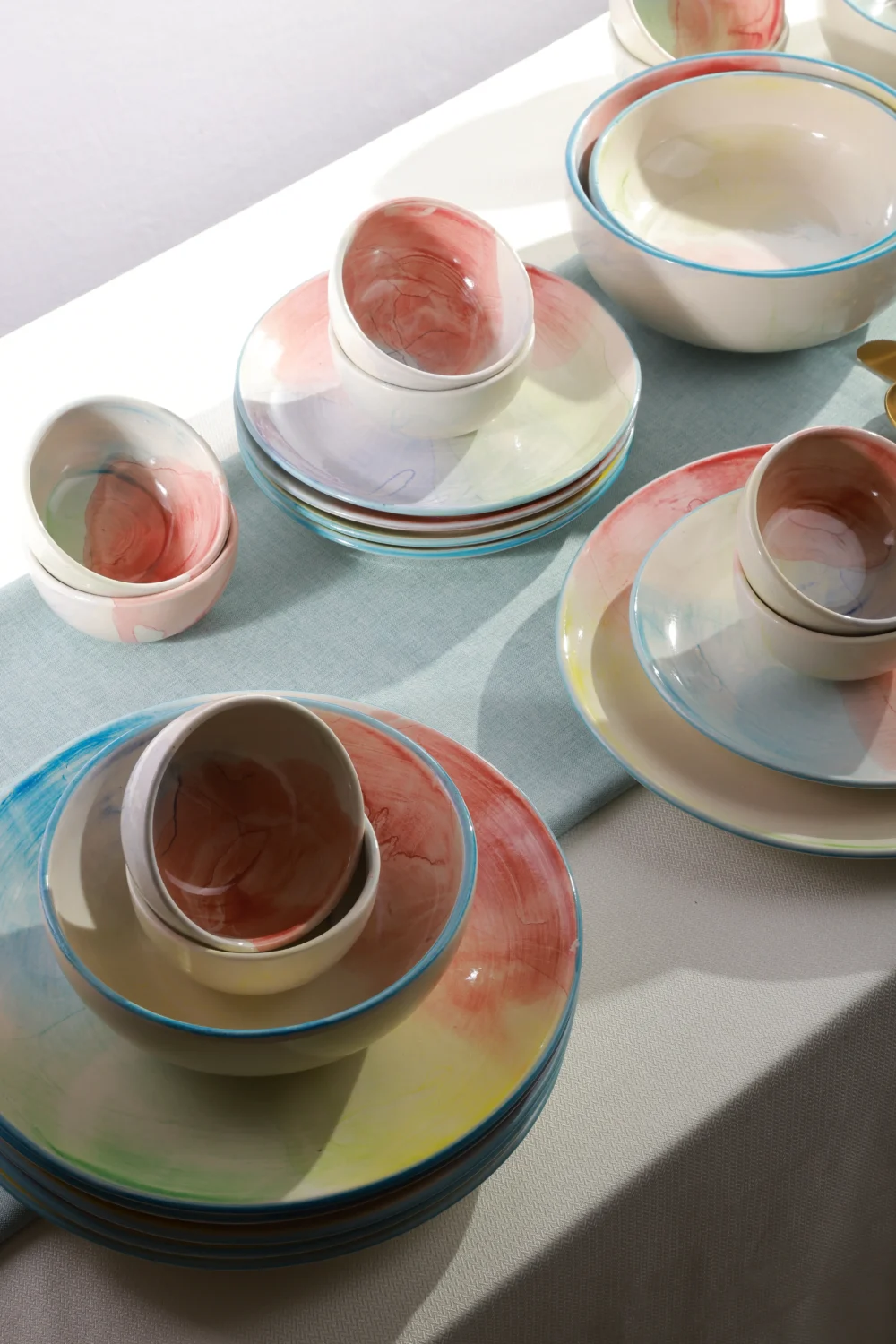 WATERCOLOUR DINNER SET - Image 4